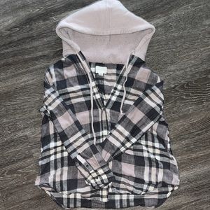 American Eagle Flannel w Hoodie